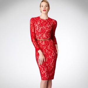 Maggy London Sz 10 Red lace dress No signs of wear